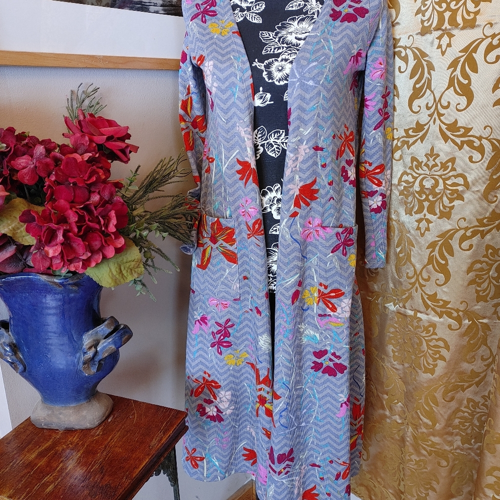 LuLaRoe Sarah Cardigan Duster- Bright Floral